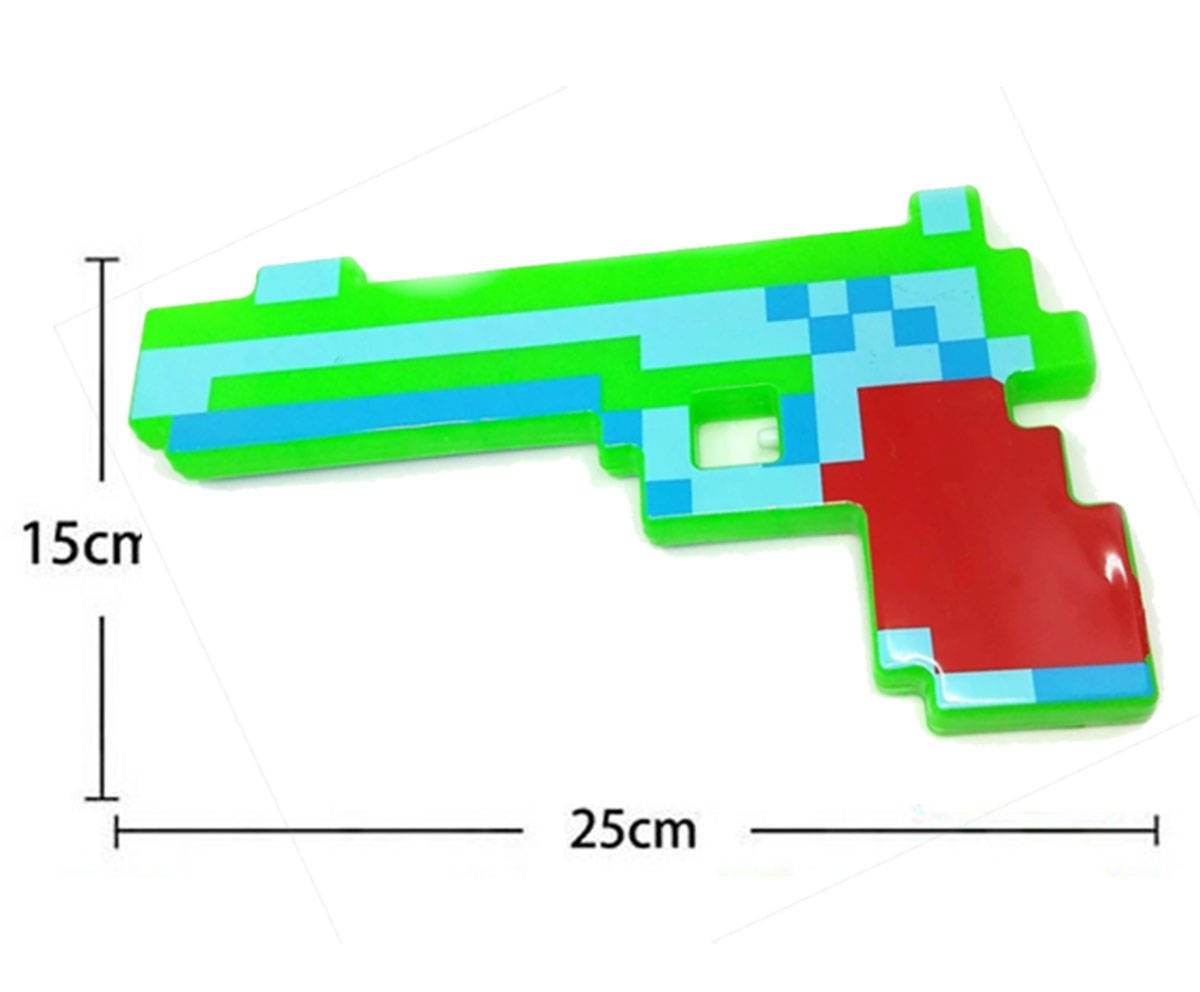 MINECRAFT Pistolet ze światłem i dźwiękiem Pixel Zielony