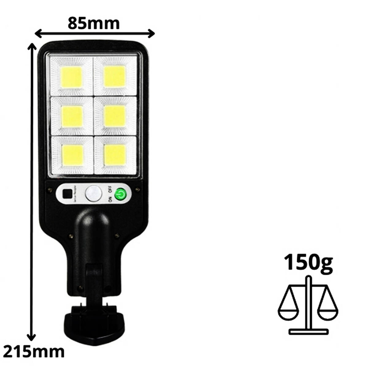 MOCNA LAMPA SOLARNA LED COB ULICZNA CZUJNIK RUCHU ZMIERZCHU Z PILOTEM