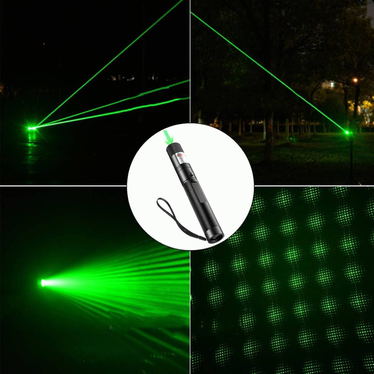 Mocny wskaźnik laserowy Laser Pointer + Nakładka + Akumulator