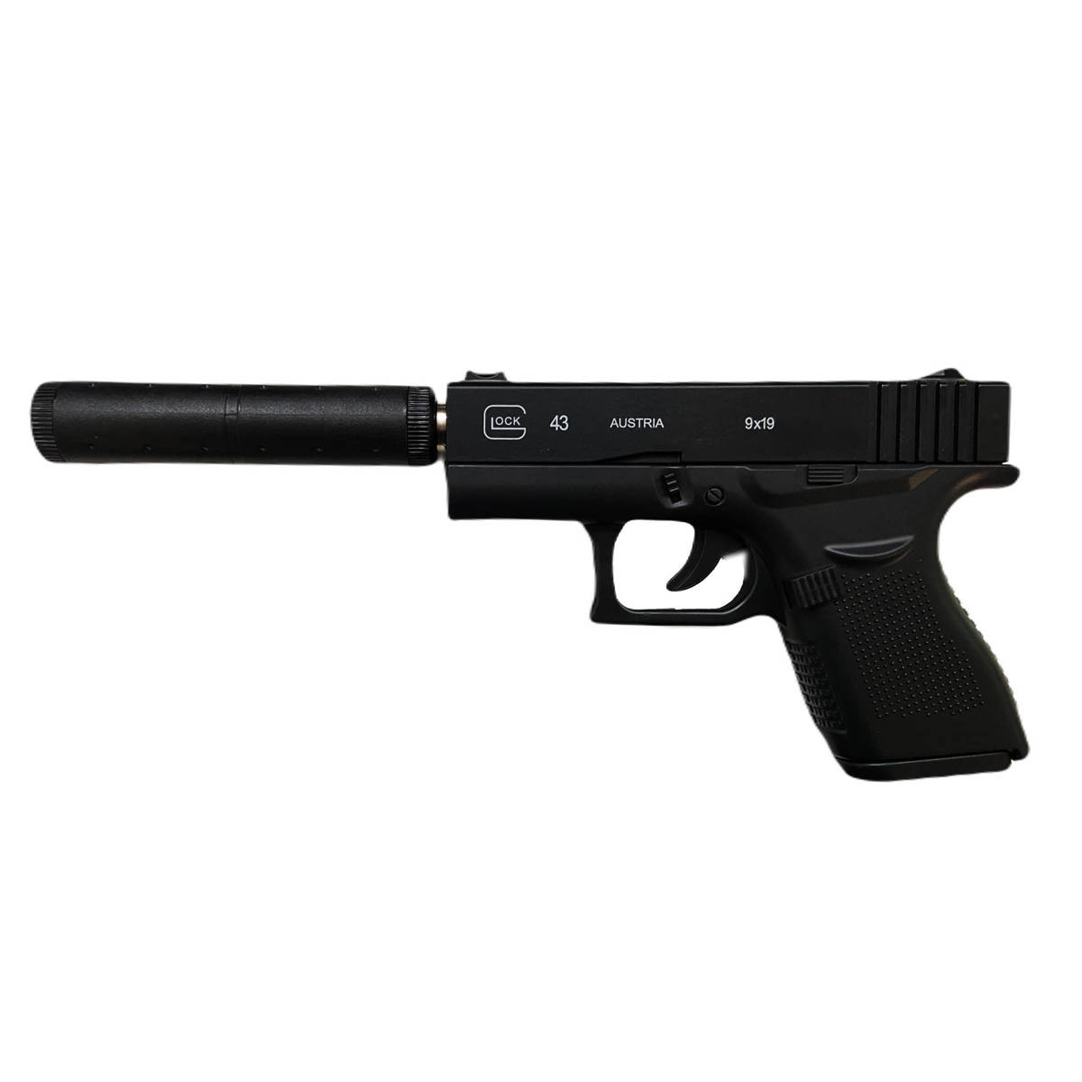 Policyjny Pistolet Na Kulki Z Tłumikiem Dla Dzieci Glock-43 + 10 Kulek