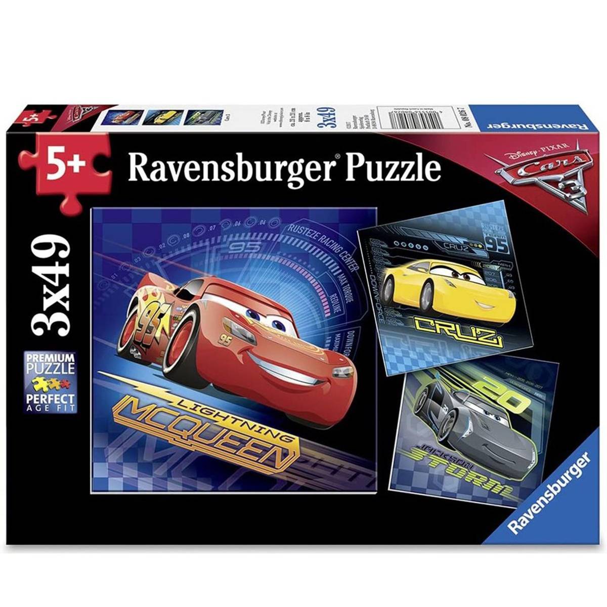 RAVENSBURGER Puzzle Auta Cars 3 3x49el. 080267 