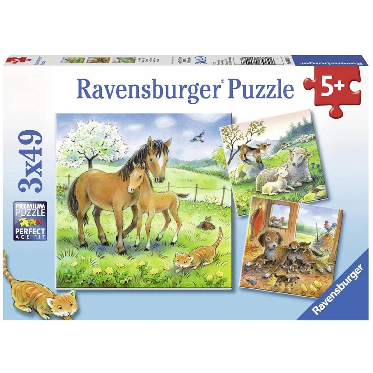 RAVENSBURGER Puzzle Czas przytulania 3x49el. 080298 