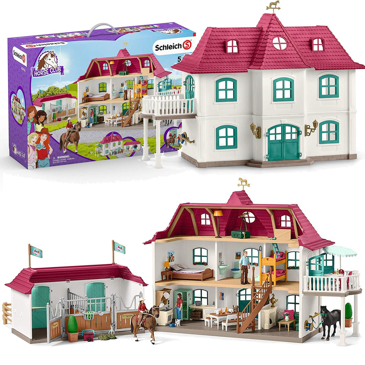SCHLEICH Horse Club Duża końska zagroda z domem i stajnią 42416
