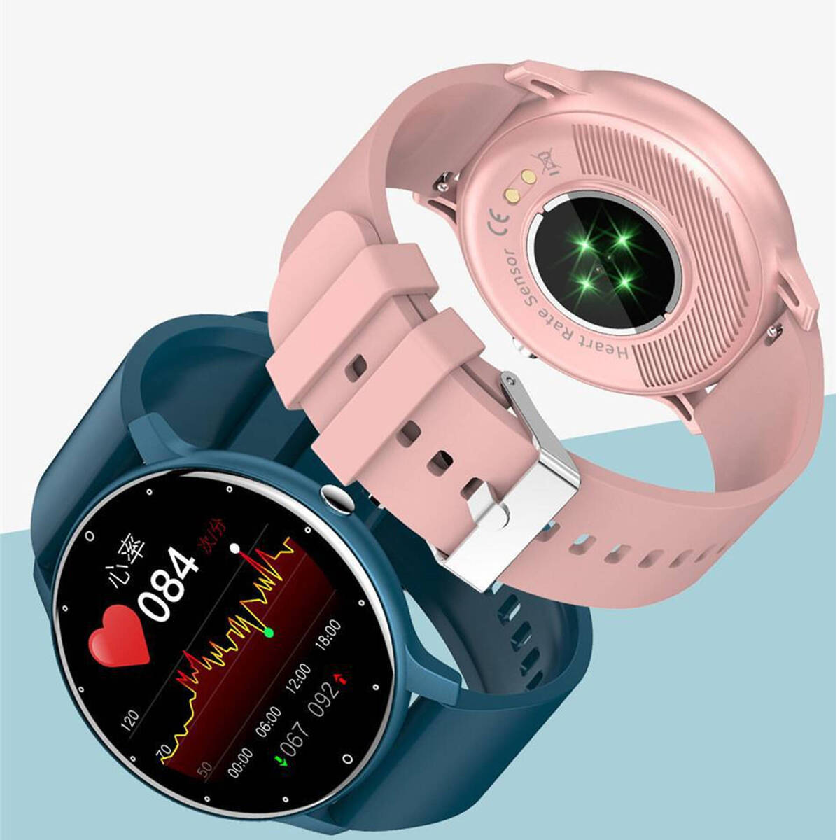 SMARTWATCH RÓŻOWY ZEGAREK DAMSKI POLSKIE MENU POWIADOMIENIA SPORT NA PREZENT