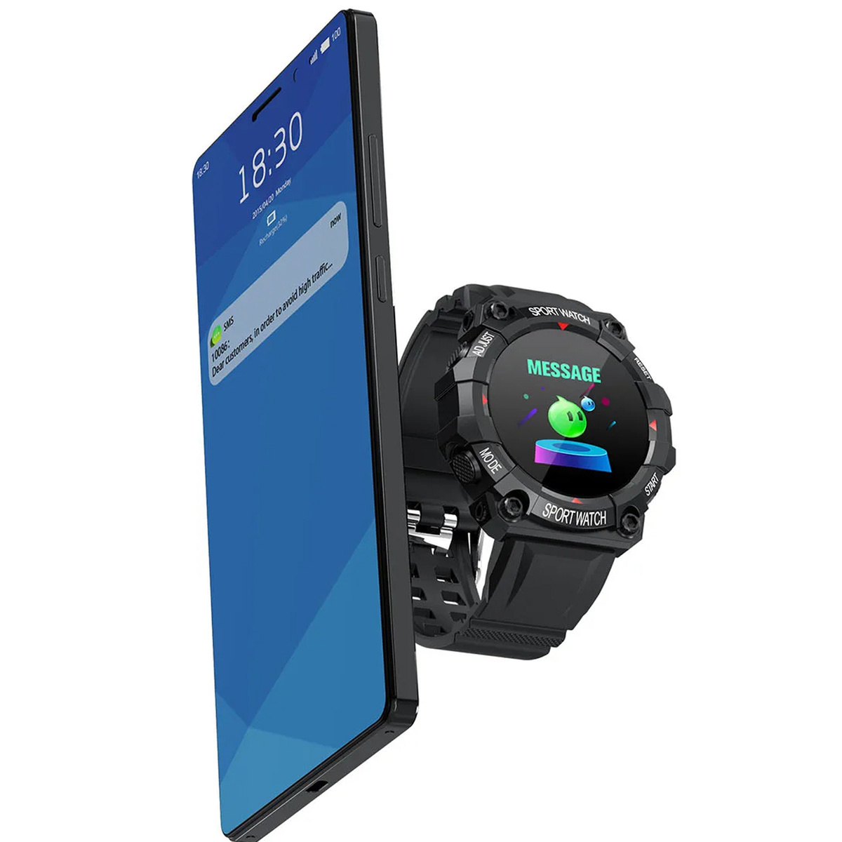 SMARTWATCH ZEGAREK MĘSKI CIŚNIENIE TLEN SEN KROKOMIERZ IP67 POWIADOMIENIA