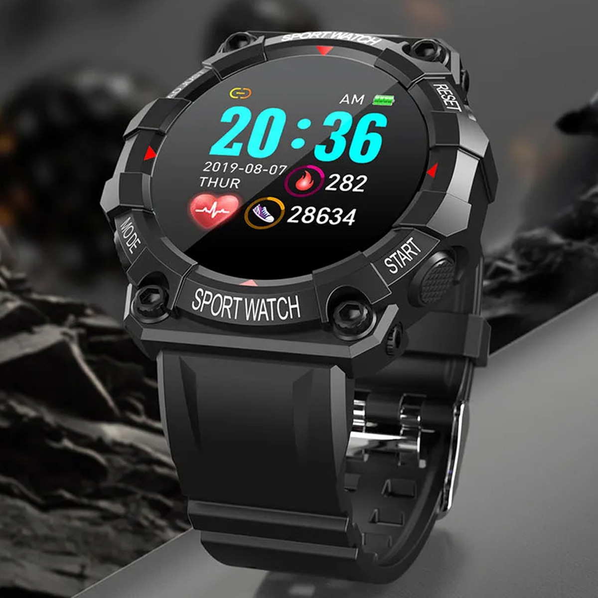 SMARTWATCH ZEGAREK MĘSKI CIŚNIENIE TLEN SEN KROKOMIERZ IP67 POWIADOMIENIA