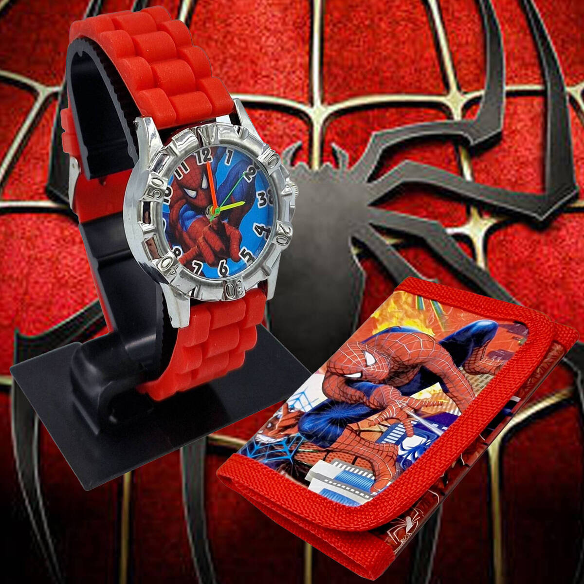 SPIDERMAN Zestaw Portfelik + Zegarek