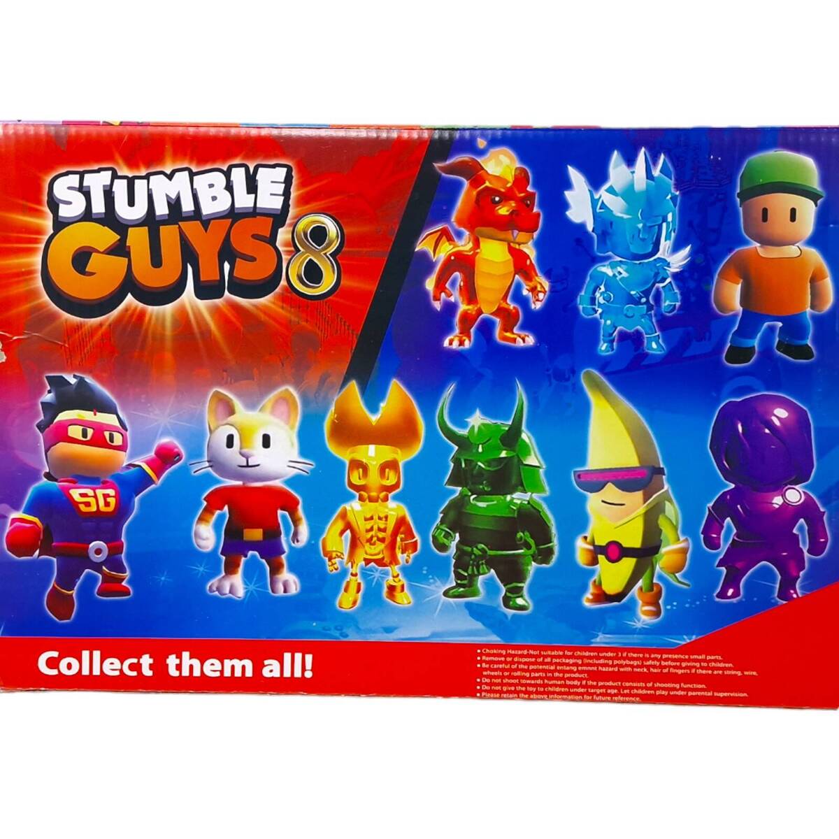 STUMBLE GUYS - ZESTAW 12 FIGUREK STUMBLE GUYS BANAN GADŻETY DLA GRACZY