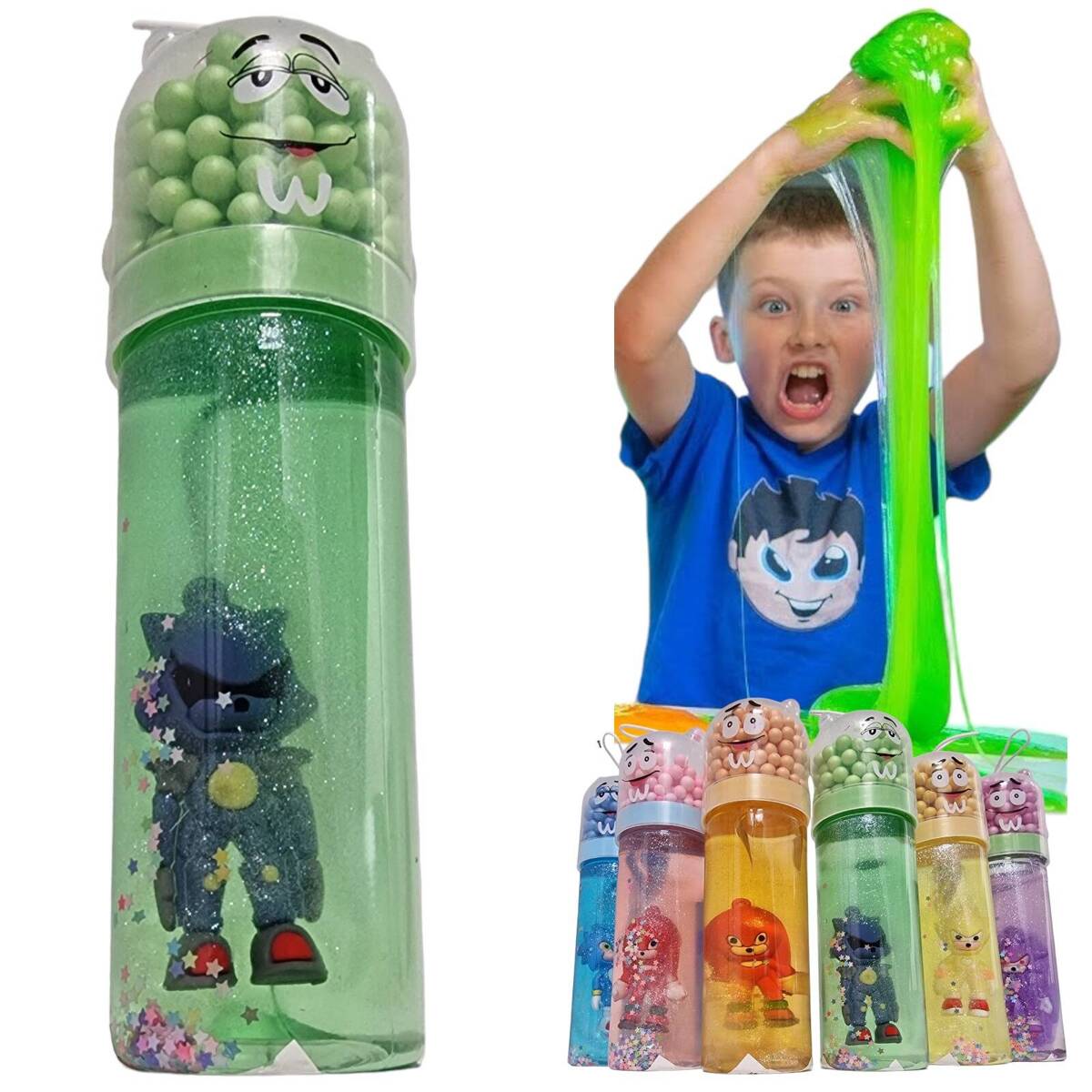 Slime masa plastyczna - Gluty Mega zestaw w tubie + figurka Sonic + kuleczki