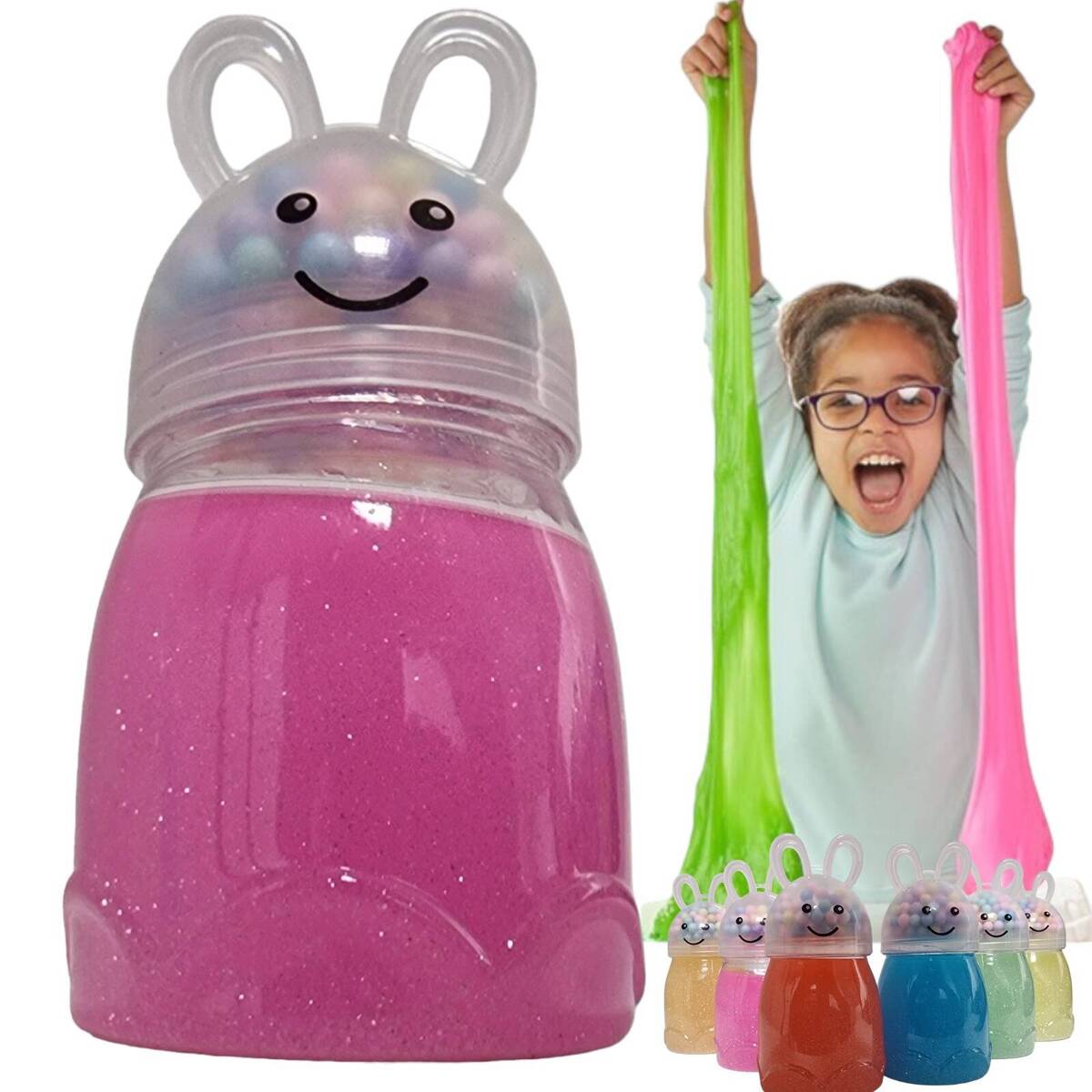 Slime masa plastyczna - Gluty Mega zestaw w tubie + kulki