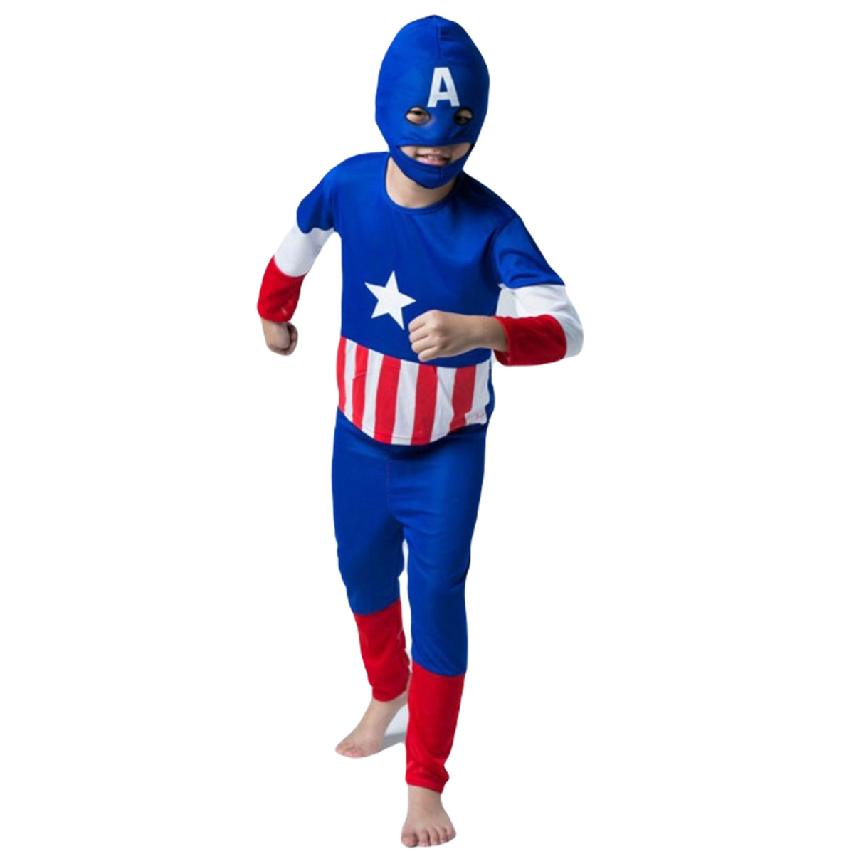 Strój Dla Chłopca Kostium Kapitan Ameryka + Maska