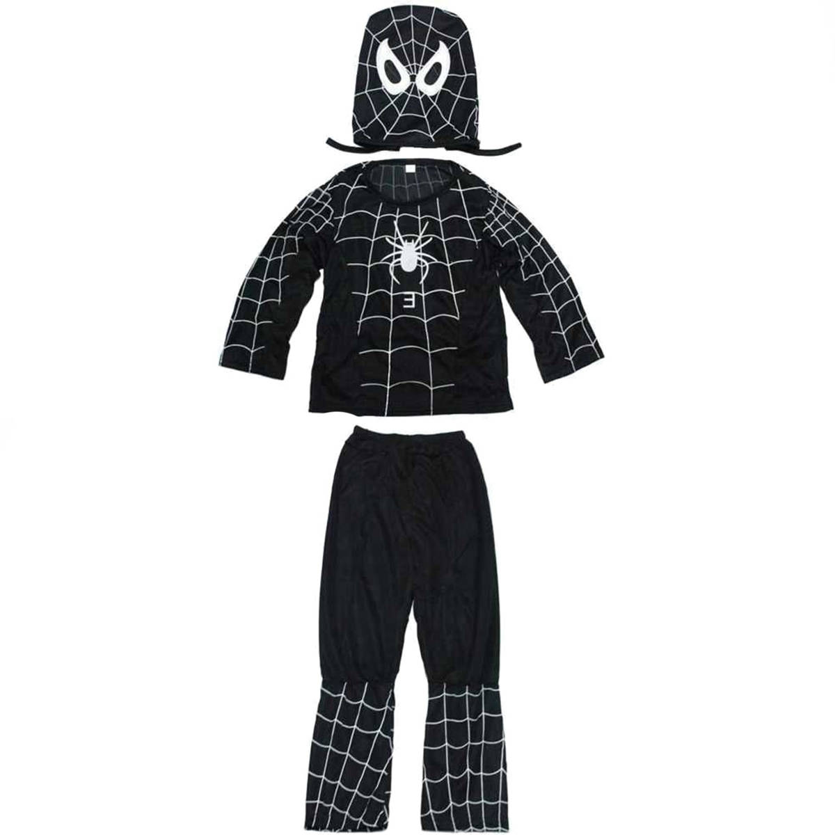 Strój Dla Chłopca Kostium Spiderman Czarny 98-110 (S)
