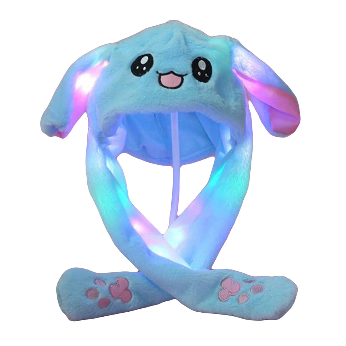 Świecąca LED Czapka Z Ruchomymi Uszami Królik Kigurumi