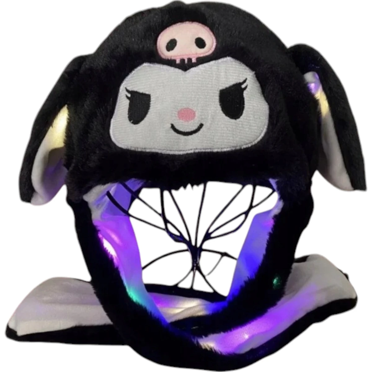 Świecąca LED Czapka Z Ruchomymi Uszami Królik Kigurumi - KUROMI