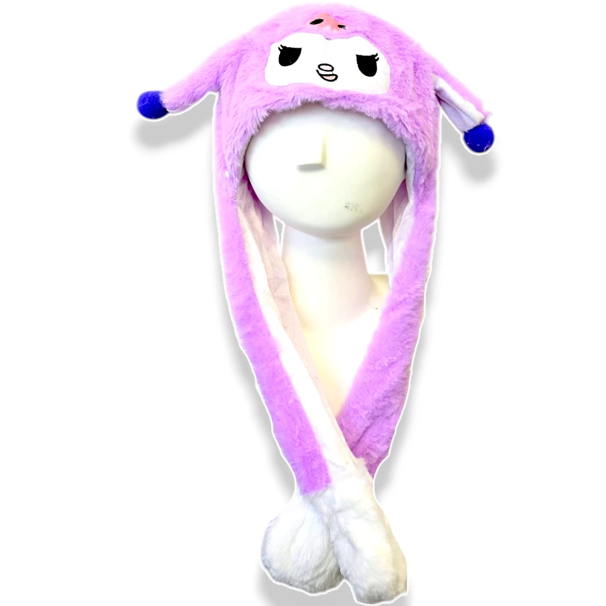 Świecąca LED Czapka Z Ruchomymi Uszami Królik Kigurumi - KUROMI