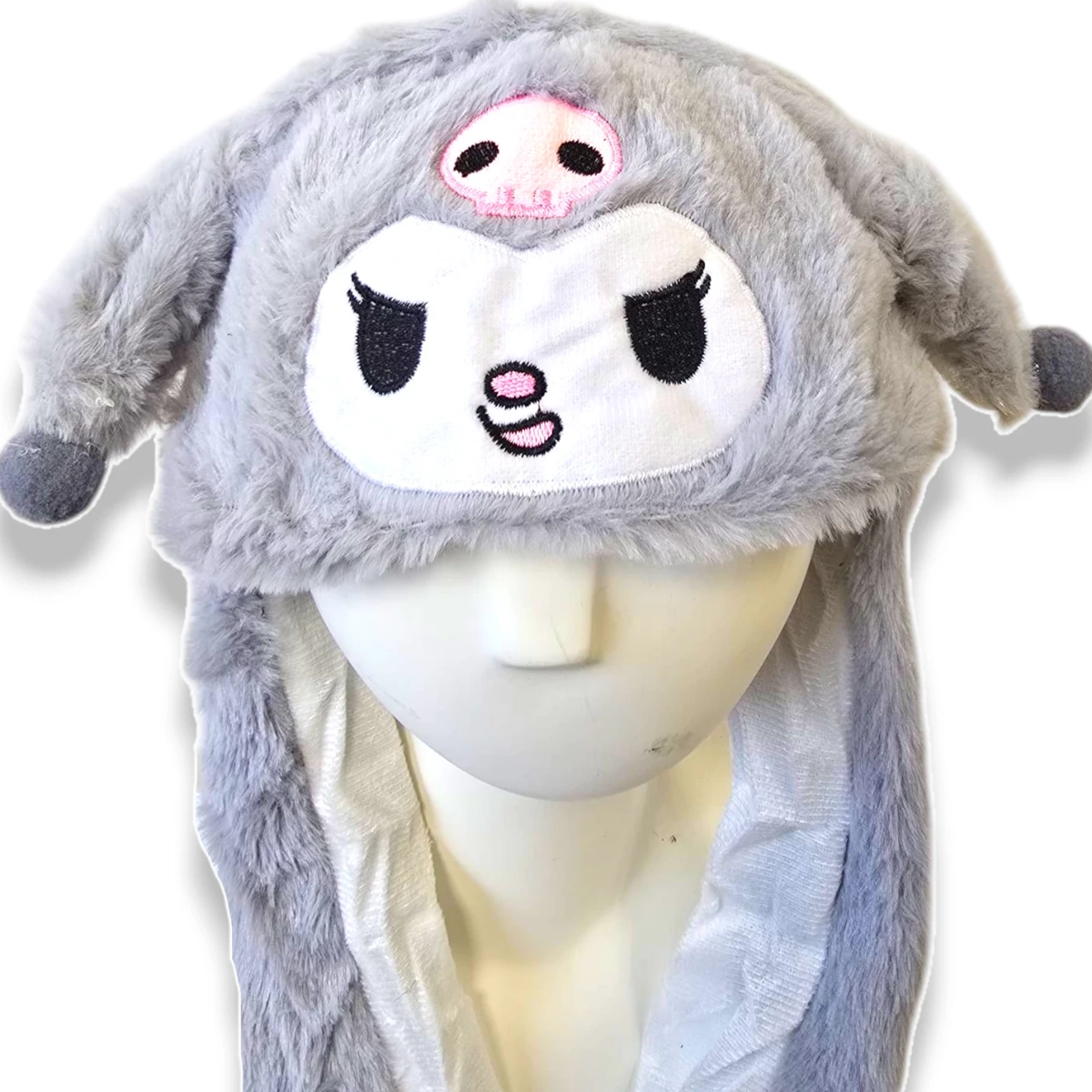 Świecąca LED Czapka Z Ruchomymi Uszami Królik Kigurumi - KUROMI