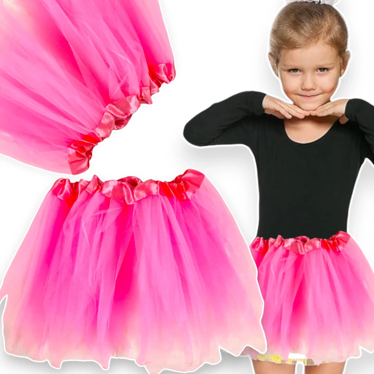 Tiulowa Spódniczka Różowa 30cm Tutu