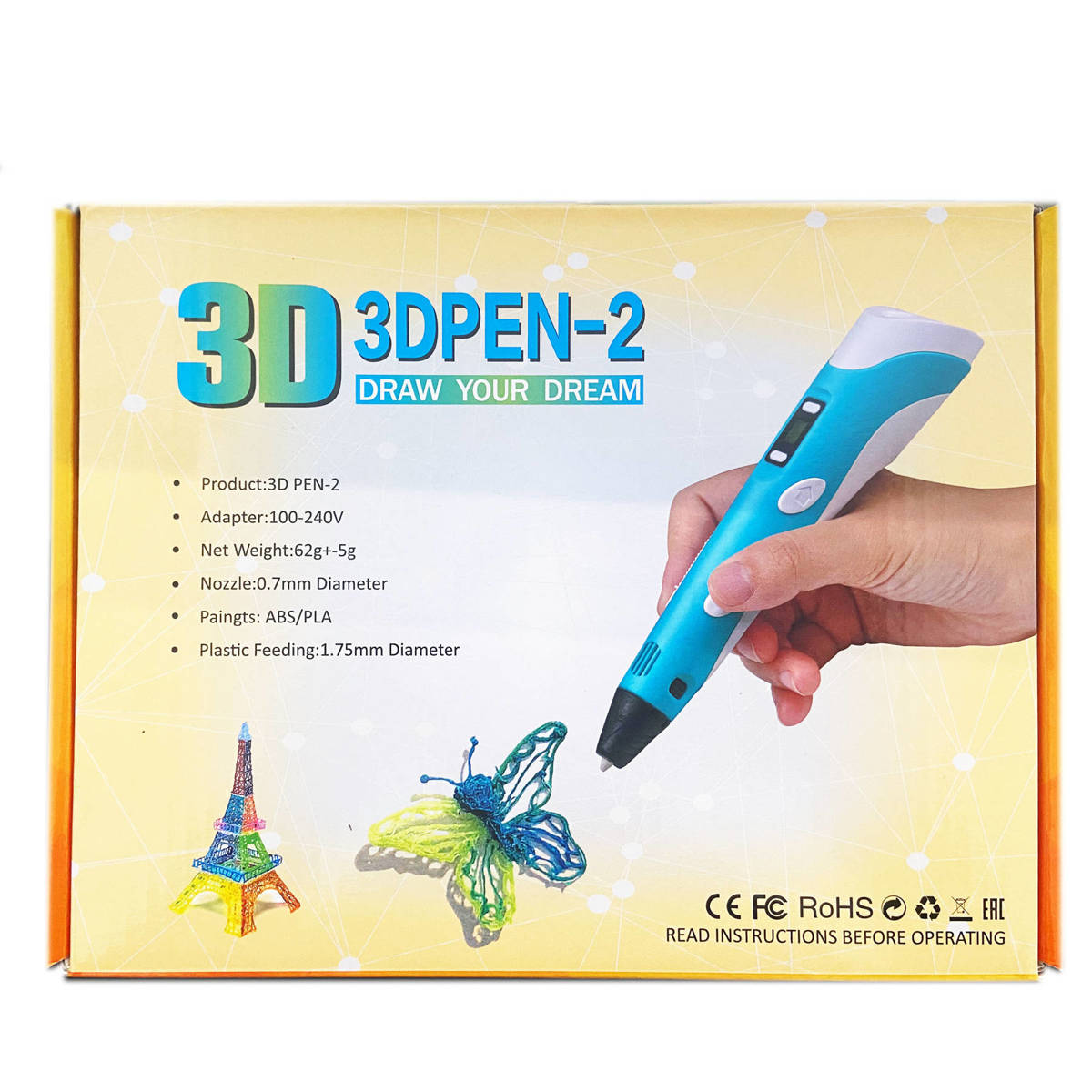 Zestaw Długopis 3D PEN-2 + Wkłady