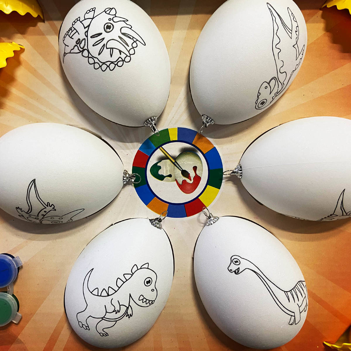 Zestaw Wielkanocny Do Malowania Jajeczek 6szt.
