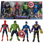 AVENGERS - ZESTAW 4 FIGUREK SUPERBOHATERÓW + AKCESORIA MARVEL