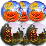 Balon Dynie Nietoperze Halloween Zestaw 6szt 51cm