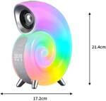 LAMPKA NOCNA LED ŚLIMAK RGB BLUETOOTH ZEGAR RADIO GŁOŚNIK APLIKACJA