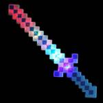 MINECRAFT Miecz ze światłem i z dźwiękiem pixelowy Niebieski