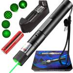 Mocny wskaźnik laserowy Laser Pointer + Nakładka + Akumulator