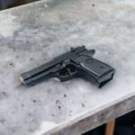 Pistolet metalowy na kulki Beretta z tłumikiem + 800 kulek