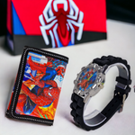 SPIDERMAN Zestaw Portfelik + Zegarek