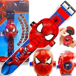 SPIDERMAN Zestaw Rękawiczki 2szt + Zegarek 3D z projektorem