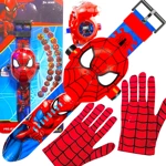 SPIDERMAN Zestaw Rękawiczki 2szt + Zegarek 3D z projektorem