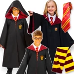 Strój Harry Potter dla dzieci Gryffindor peleryna Czarodzieja Krawat Szalik