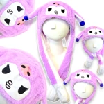 Świecąca LED Czapka Z Ruchomymi Uszami Królik Kigurumi - KUROMI