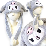 Świecąca LED Czapka Z Ruchomymi Uszami Królik Kigurumi - KUROMI