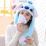 Świecąca LED Czapka Z Ruchomymi Uszami Stich Kigurumi