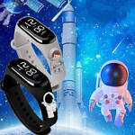 ZEGAREK DLA DZIECI LED SMARTWATCH DOTYKOWY OPASKA NA PREZENT  astronauta